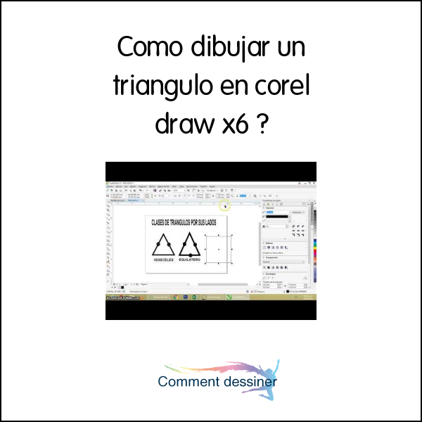 Como dibujar un triangulo en corel draw x6